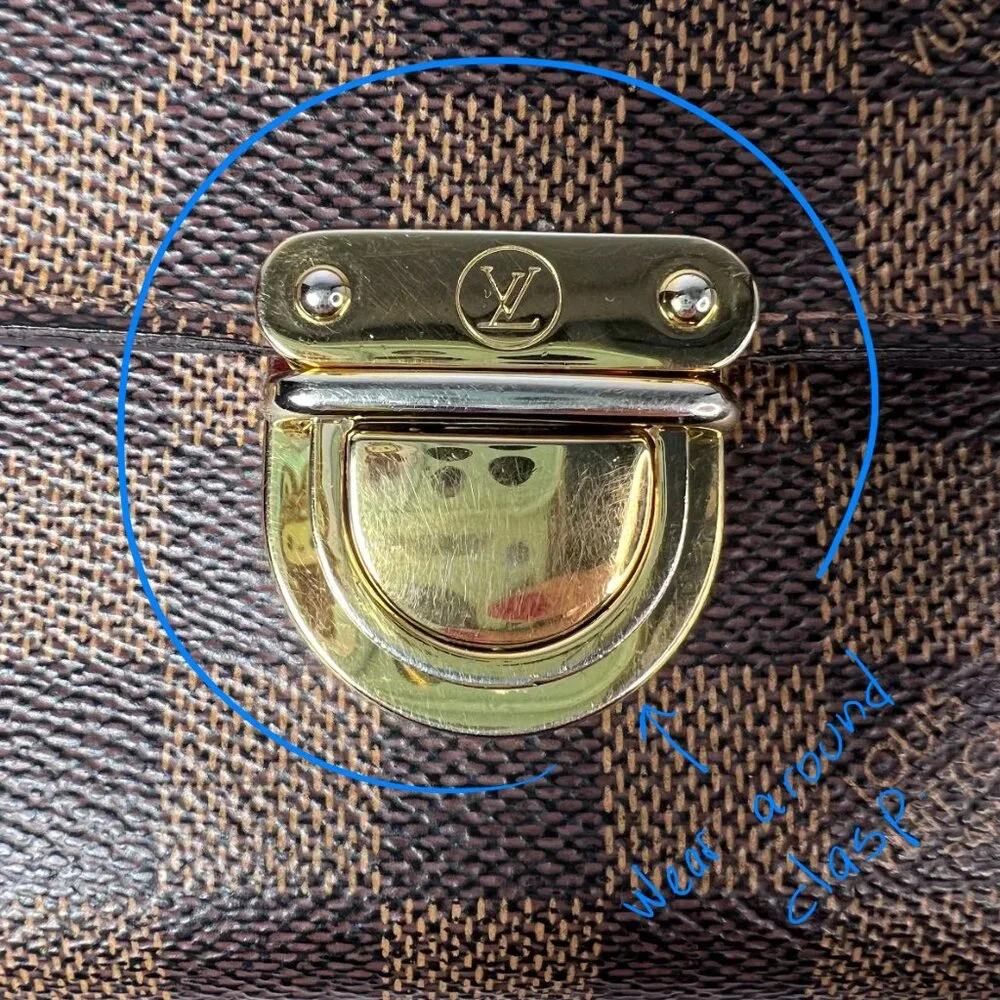 VTG LOUIS VUITTON Portefeuil‎ Koala Ebene Brown Trifold Wallet Brown